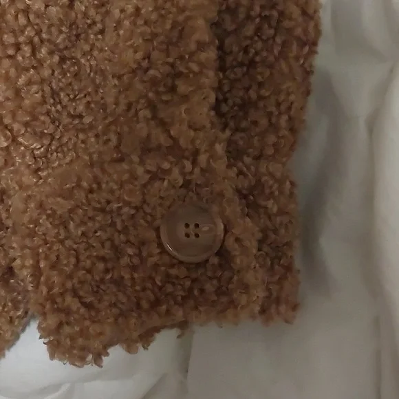 Garage Teddy Bear Jacket Brown Size S EUC - Picture 4 of 5